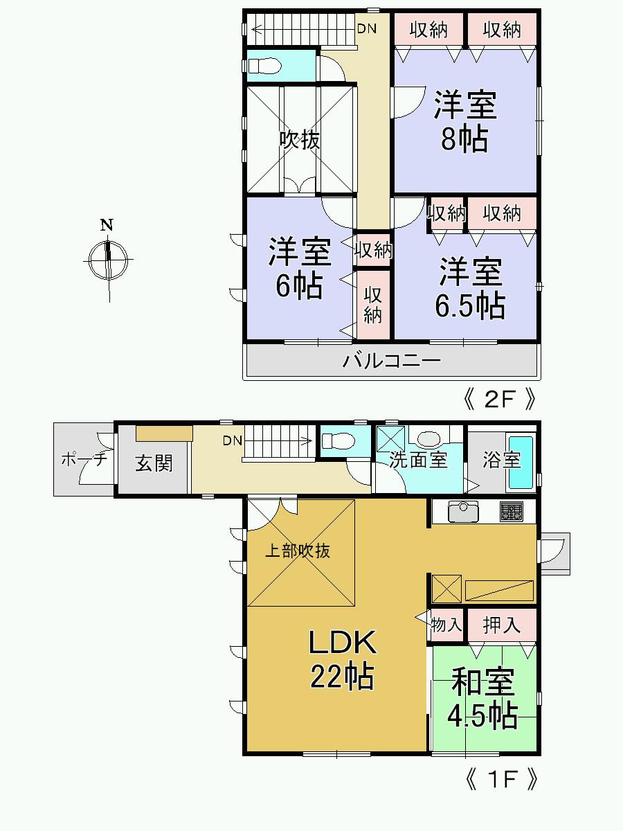 Floor plan. 33,800,000 yen, 4LDK, Land area 173.33 sq m , Building area 117.59 sq m