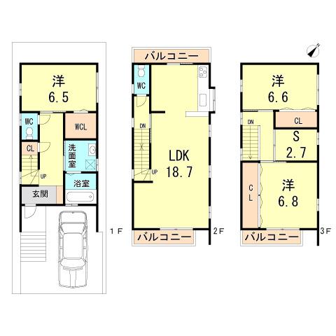 Floor plan. 37,800,000 yen, 3LDK, Land area 70.02 sq m , Building area 112.39 sq m