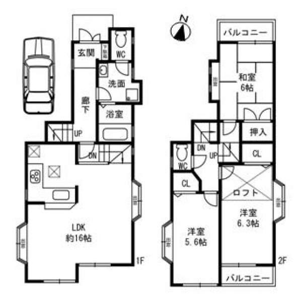 Floor plan. 37,800,000 yen, 3LDK, Land area 66.79 sq m , Building area 78.54 sq m