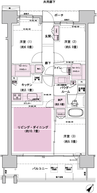 Floor: 3LD ・ K + N + 2WIC, occupied area: 67 sq m, Price: TBD