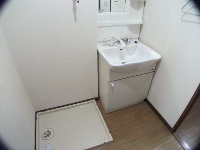 Washroom. Wash basin with a Shandore.