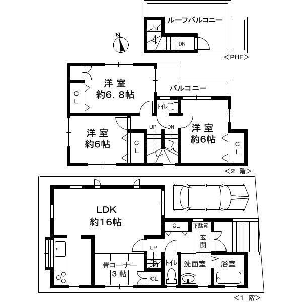 Floor plan. 42,500,000 yen, 3LDK, Land area 81.5 sq m , Building area 92.67 sq m