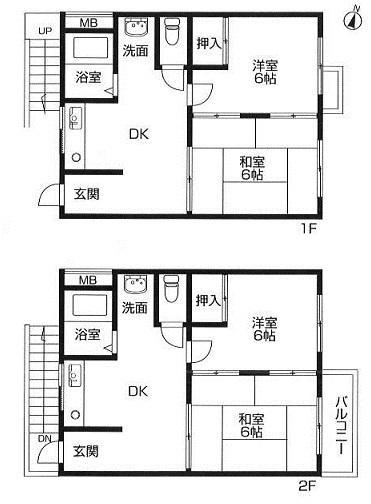 Floor plan. 20,700,000 yen, 5DK, Land area 95.91 sq m , Building area 60.72 sq m