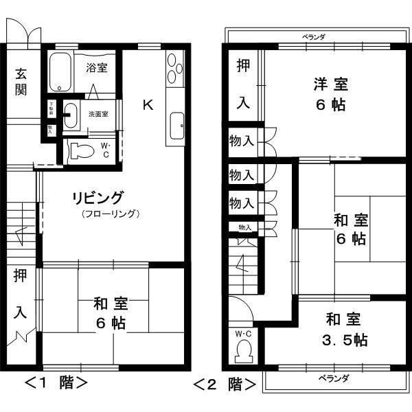Floor plan. 18,800,000 yen, 4DK, Land area 49.18 sq m , Building area 59.06 sq m