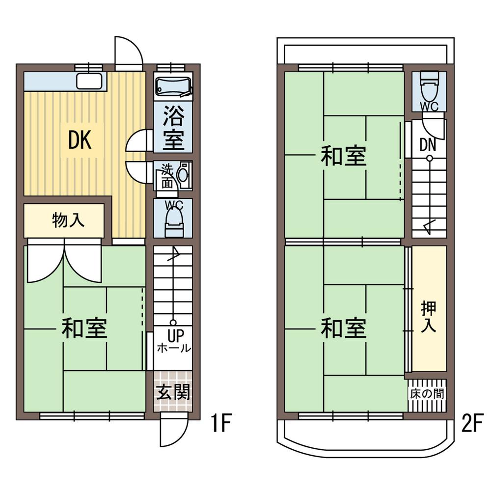 Floor plan. 6.8 million yen, 3DK, Land area 34.68 sq m , Building area 50.34 sq m