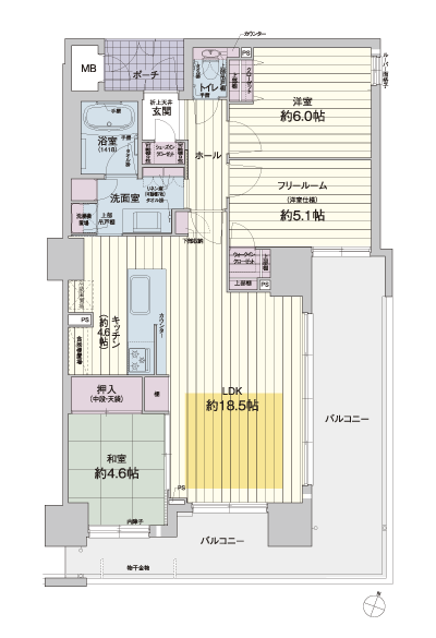 Floor: 2LDK + F, the area occupied: 75.8 sq m, Price: TBD