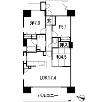 Floor: 2LDK + F, the area occupied: 75.61 sq m, Price: TBD