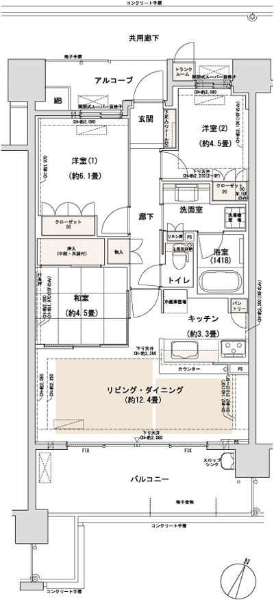 Floor: 3LDK, occupied area: 70.32 sq m, Price: 33,370,985 yen