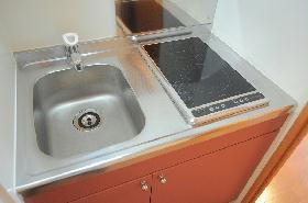 Kitchen. Electric heating type of stove is 2-neck