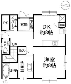 Floor plan. 34,800,000 yen, 4DDKK + S (storeroom), Land area 80.44 sq m , Building area 141.29 sq m 1 floor