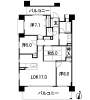 Floor: 4LDK, the area occupied: 86.9 sq m, Price: 49.8 million yen