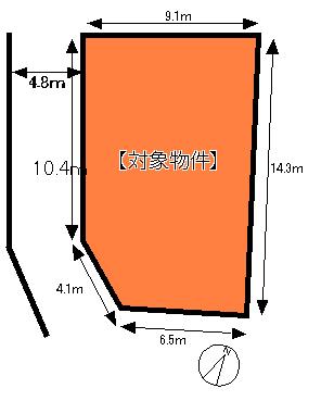 Compartment figure. Land price 12.8 million yen, Land area 120.86 sq m