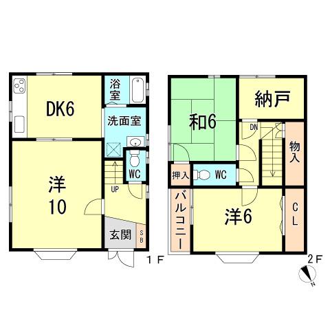 Floor plan. 29,800,000 yen, 3DK+S, Land area 58.85 sq m , Building area 79.48 sq m