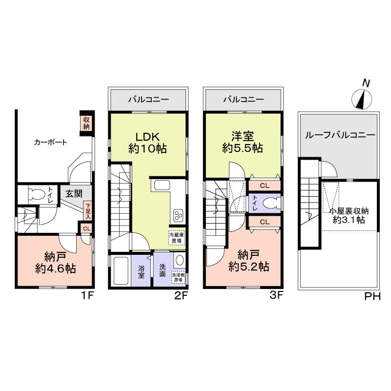 Floor plan. 27,800,000 yen, 4LDK, Land area 40.65 sq m , Building area 81.51 sq m floor plan