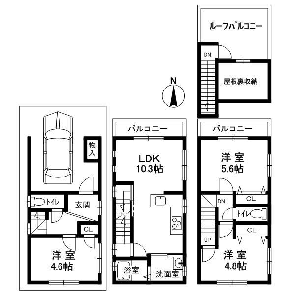 Floor plan. 27,800,000 yen, 3LDK, Land area 40.65 sq m , Building area 81.51 sq m