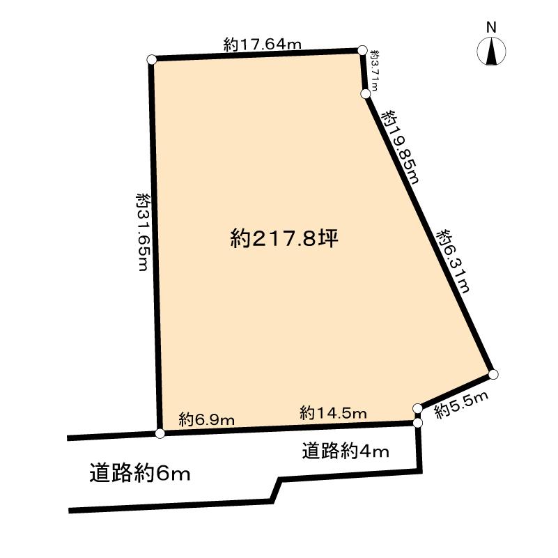 Compartment figure. Land price 37.5 million yen, Land area 720 sq m compartment view