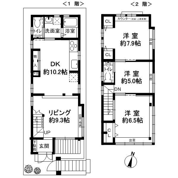 Floor plan. 19,800,000 yen, 3LDK, Land area 72.13 sq m , Building area 82.46 sq m