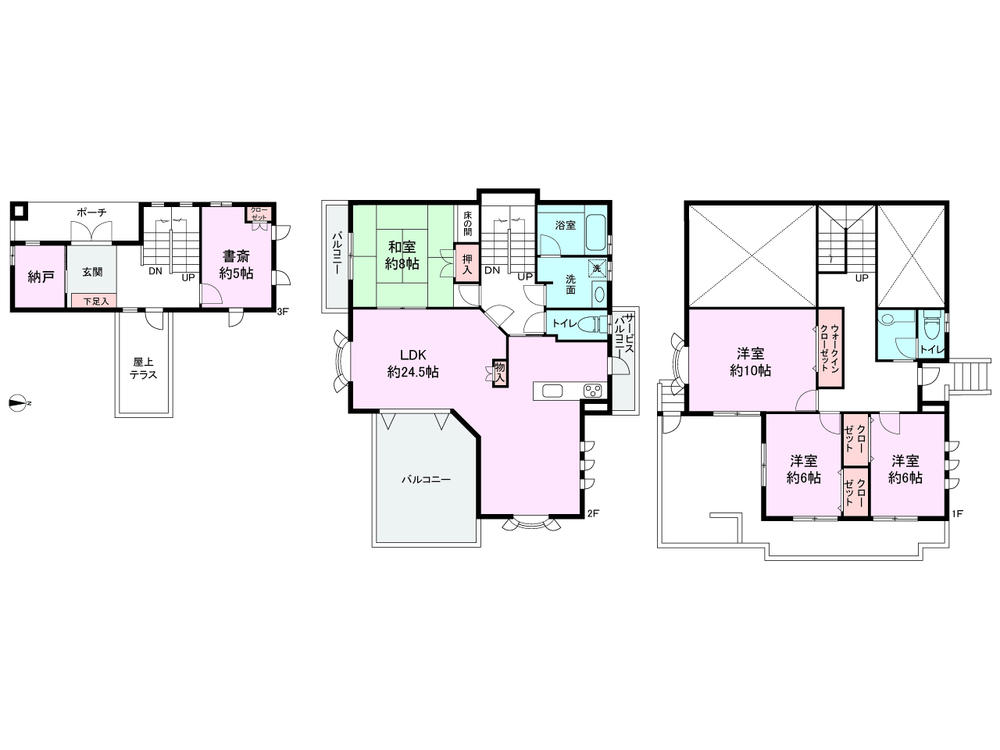 Floor plan. 59,800,000 yen, 4LDK + 2S (storeroom), Land area 376.75 sq m , Building area 170.71 sq m