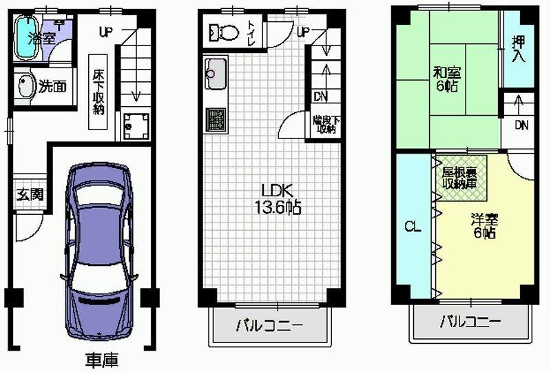 Floor plan. 19,800,000 yen, 2LDK + S (storeroom), Land area 73.89 sq m , Building area 73.89 sq m