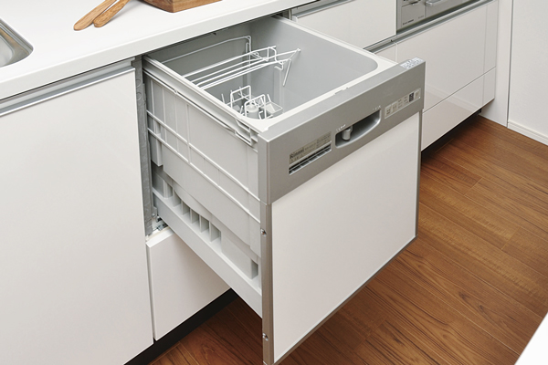 Kitchen.  [Dish washing and drying machine] Standard equipment in and out of the dish is easy sliding. And it reduces the time and effort of cleaning up (same specifications)