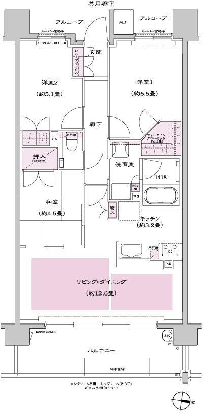 Floor: 3LDK + WIC, the occupied area: 70.02 sq m, Price: 36,880,000 yen