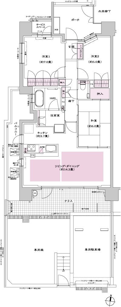Floor: 3LDK, occupied area: 79.48 sq m, Price: 44,980,000 yen