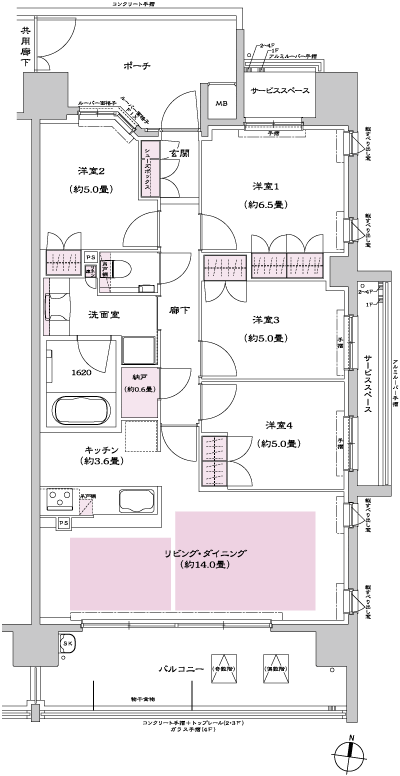 Floor: 4LDK + N, the occupied area: 85.14 sq m, Price: 48,980,000 yen ・ 51,980,000 yen