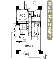 Floor: 3LDK, occupied area: 79.48 sq m, Price: 44,980,000 yen