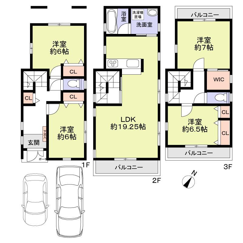Floor plan. 47,800,000 yen, 4LDK, Land area 87.08 sq m , Building area 108.73 sq m floor plan