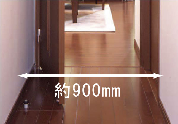 Other.  [About 900mm of the corridor the effective width] Corridor width of the dwelling unit is, Ensure about 900mm (except for some) in the effective size. Standard care for the wheelchair has a width that can pass smoothly is adopted (same specifications)