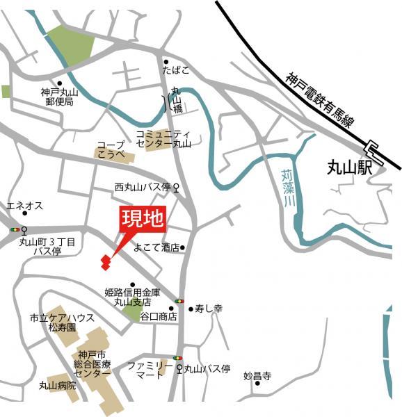 Local guide map. Address: Nagata Ward, Kobe Maruyama 3-1-37