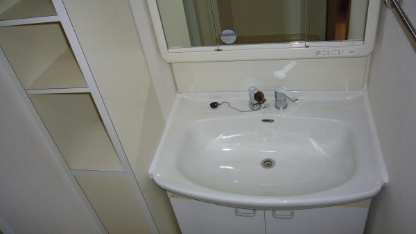 Wash basin, toilet. Bathroom Vanity
