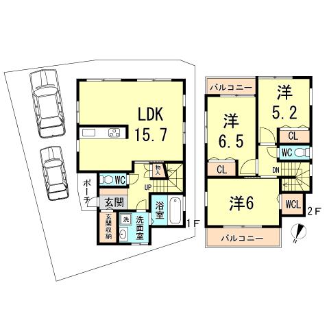 Floor plan. 22,800,000 yen, 3LDK, Land area 122 sq m , Building area 85.08 sq m