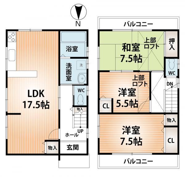 Floor plan. 19,800,000 yen, 3LDK, Land area 99.06 sq m , Building area 86.96 sq m