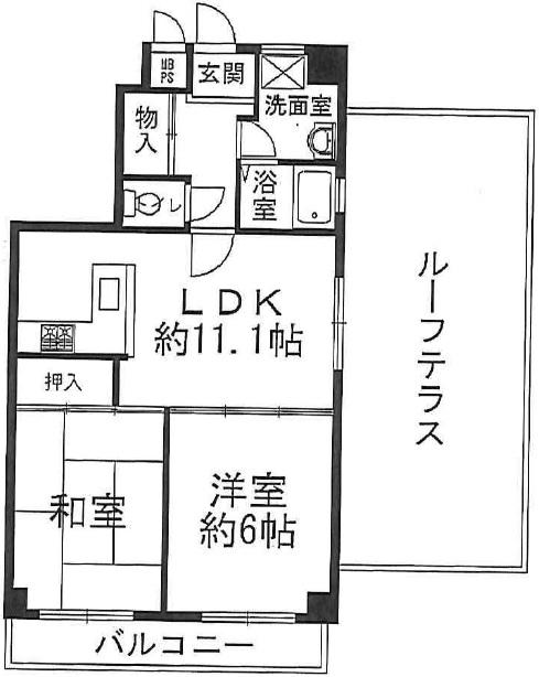 Floor plan. 2LDK, Price 7.8 million yen, Occupied area 53.48 sq m , Balcony area 6.55 sq m