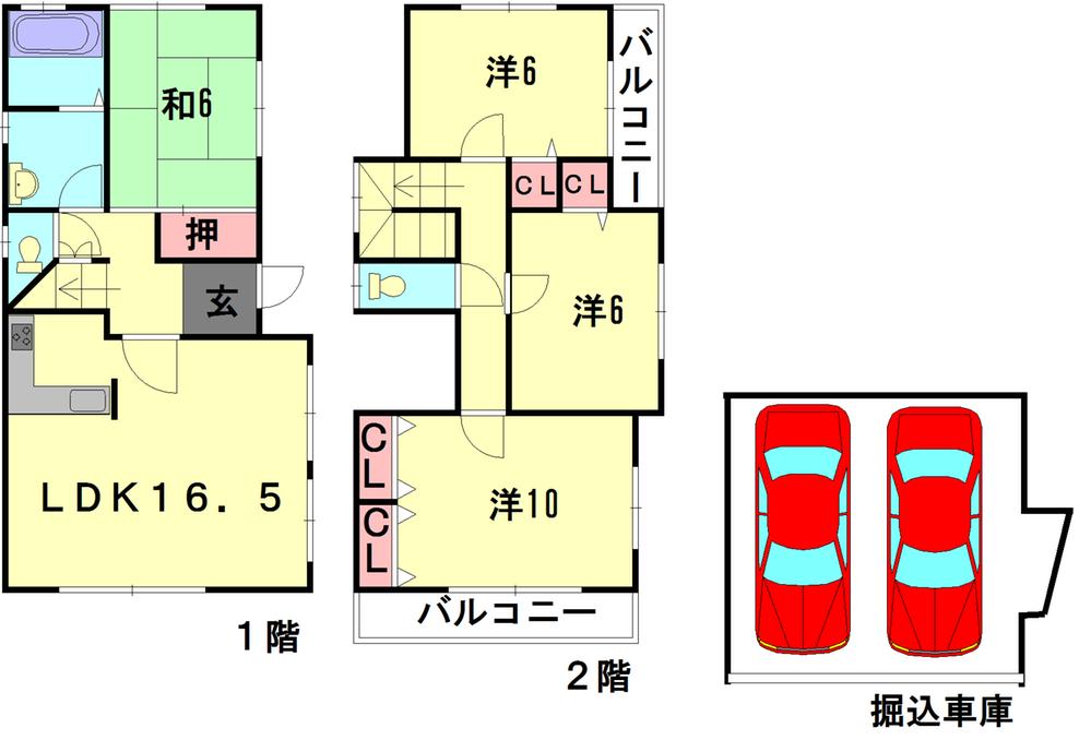 Floor plan. 17.8 million yen, 4LDK, Land area 116.82 sq m , Building area 105.16 sq m