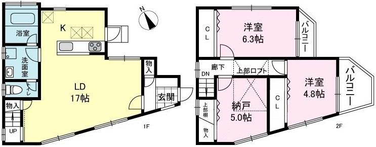 Floor plan. 20,900,000 yen, 2LDK + S (storeroom), Land area 68.82 sq m , Building area 79.87 sq m
