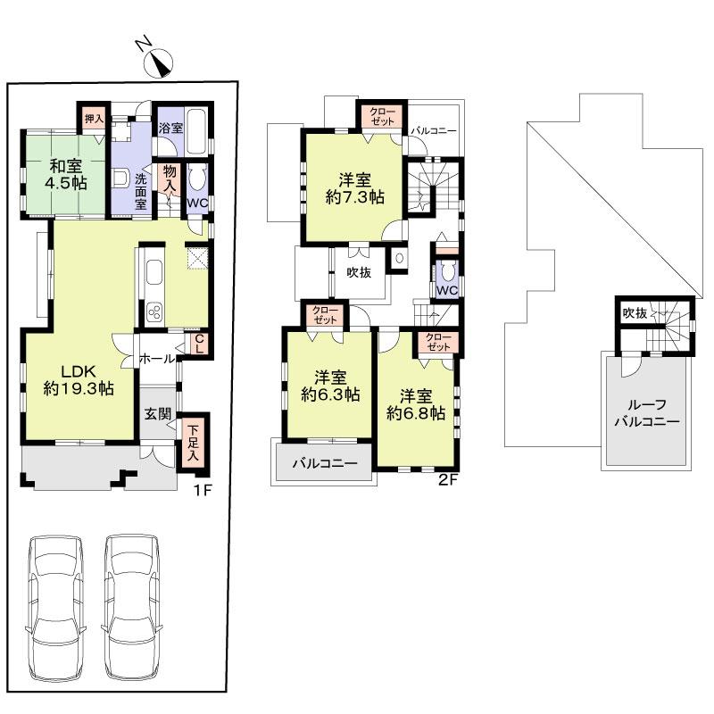 Floor plan. 29,800,000 yen, 4LDK, Land area 134.82 sq m , Building area 111.1 sq m