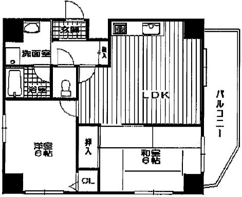Floor plan. 2LDK, Price 10.3 million yen, Footprint 55.3 sq m , Balcony area 8.3 sq m