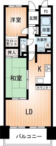 Floor plan. 2LDK, Price 7.3 million yen, Footprint 57.3 sq m LDK about 13 Pledge!