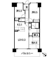 Floor: 3LDK, occupied area: 64.61 sq m, Price: 24.8 million yen