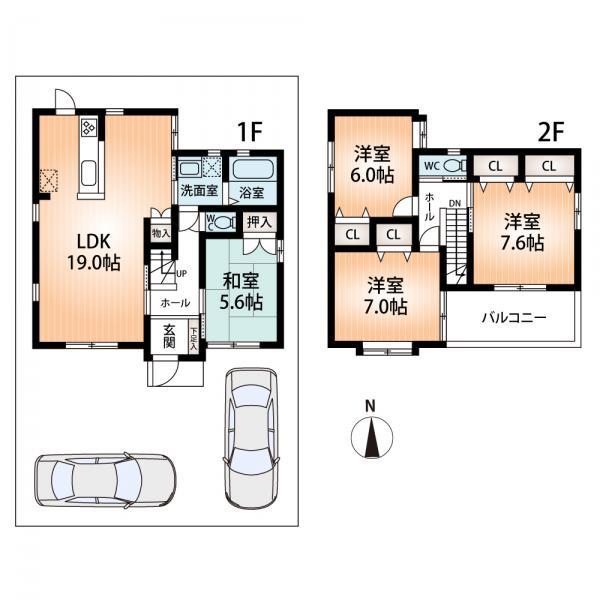 Floor plan. 27,900,000 yen, 4LDK, Land area 135.21 sq m , It is a building area of ​​102.87 sq m storage rich 4LDK. 