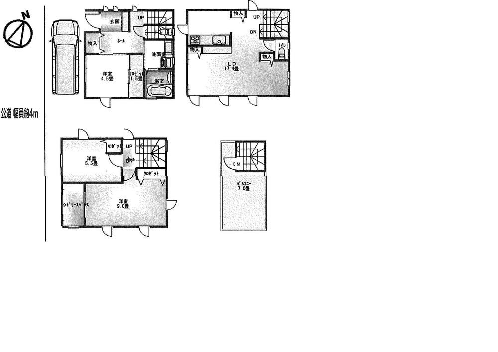 Floor plan. 31,800,000 yen, 3LDK, Land area 57.41 sq m , Building area 99.23 sq m