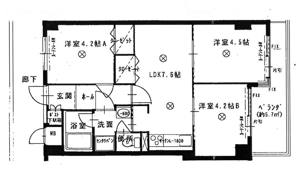 Floor plan. 4LDK, Price 23.8 million yen, Occupied area 88.18 sq m , Balcony area 21.28 sq m
