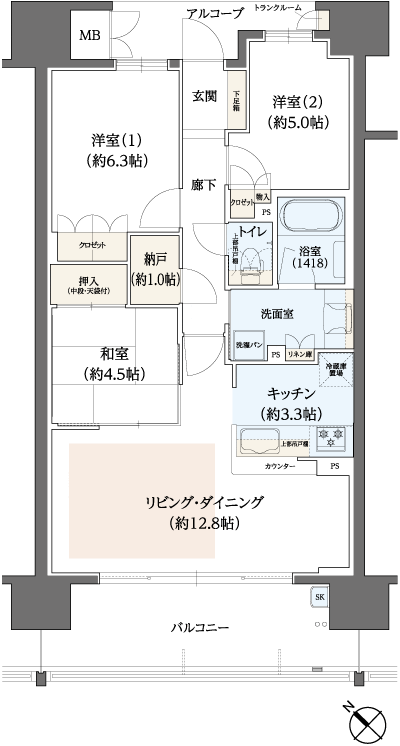 Floor: 3LDK + N, the occupied area: 72.07 sq m, Price: 28.8 million yen ~ 30,900,000 yen