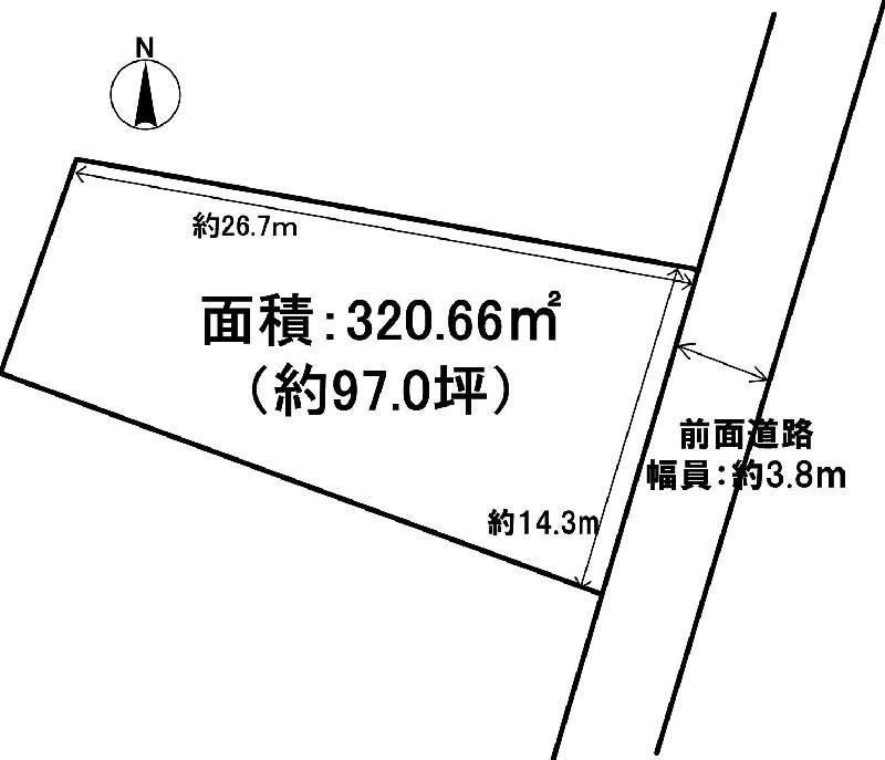 Compartment figure. Land price 19 million yen, Land area 320.66 sq m