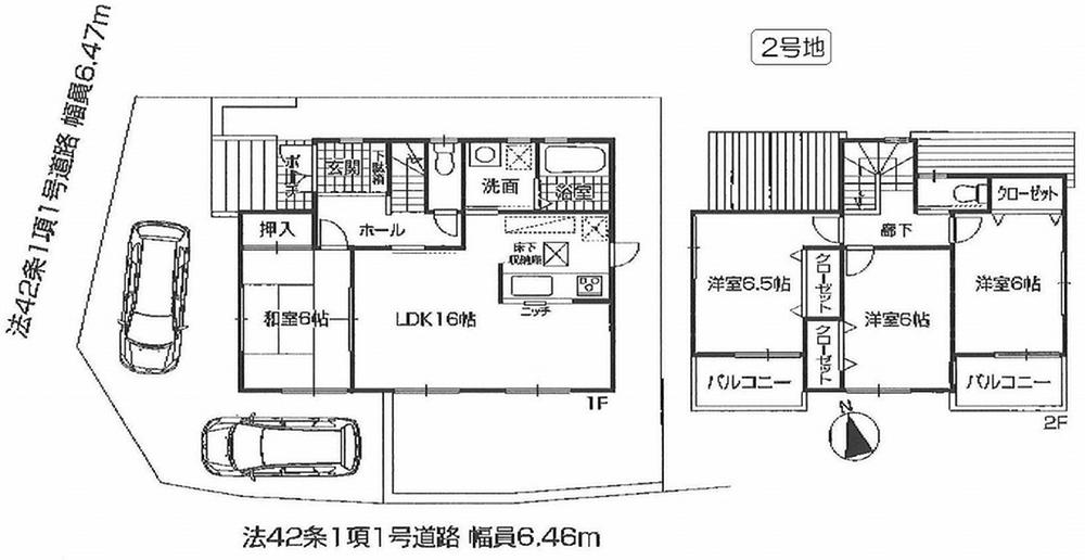 Floor plan. (No. 2 locations), Price 32,800,000 yen, 4LDK, Land area 136.39 sq m , Building area 95.58 sq m