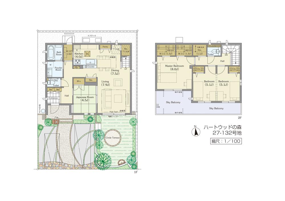 Floor plan. A new elementary school, which was founded in the 500m in 1993 to Kobe Municipal Ibuki Higashi Elementary School. As a large-scale elementary school with a number of children to more than 1,000, It will play the center of the local community. 