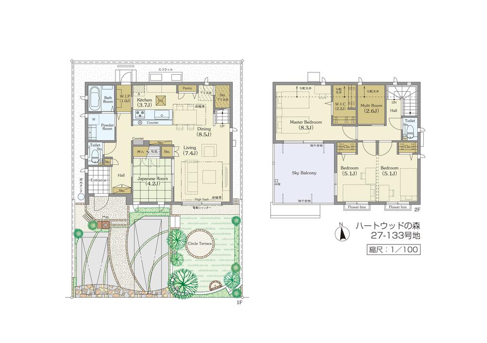 Floor plan. A new elementary school, which was founded in the 500m in 1993 to Kobe Municipal Ibuki Higashi Elementary School. As a large-scale elementary school with a number of children to more than 1,000, It will play the center of the local community. 