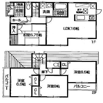 Floor plan. 17.8 million yen, 4LDK, Land area 137.2 sq m , Building area 95.58 sq m